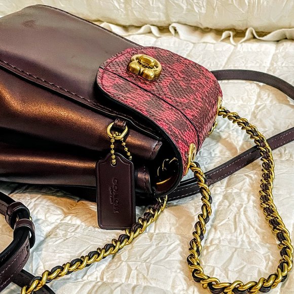 NWOT - COACH PARKER CONVERTIBLE BACKPACK 16 WITH SNAKESKIN DETAIL (79635) - Picture 7 of 9